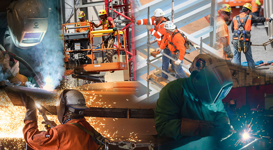 Boilermakers members on the job